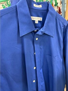 Joseph & Feiss Men's Bright Blue Button-Up Dress Shirt